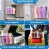 imageSorbus Stanley Cup Organizer  3Cup Holder for Cabinet Fridge or Wall  Magnetic or Screw Mount  Stanley Storage Organizer for 20oz 30oz 40oz Cups Tumblers and Water Bottles Black 1PackWhite