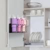 imageSorbus Stanley Cup Organizer  3Cup Holder for Cabinet Fridge or Wall  Magnetic or Screw Mount  Stanley Storage Organizer for 20oz 30oz 40oz Cups Tumblers and Water Bottles Black 1PackBlack