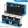 imageSorbus Stanley Cup Organizer  3Cup Holder for Cabinet Fridge or Wall  Magnetic or Screw Mount  Stanley Storage Organizer for 20oz 30oz 40oz Cups Tumblers and Water Bottles Black 1PackBlack