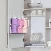 imageSorbus Stanley Cup Organizer  3Cup Holder for Cabinet Fridge or Wall  Magnetic or Screw Mount  Stanley Storage Organizer for 20oz 30oz 40oz Cups Tumblers and Water Bottles Black 1PackWhite