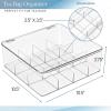 imageSorbus Tea Bag Organizer Stackable Tea Bag Storage Organizer with 12 Compartments and Hinged Lid Plastic Tea Bag Holder for Kitchen Organizers2 Pack