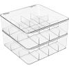 imageSorbus Tea Bag Organizer Stackable Tea Bag Storage Organizer with 12 Compartments and Hinged Lid Plastic Tea Bag Holder for Kitchen Organizers2 Pack