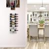 imageSorbus Wall Mount Wine Rack Holds 27 Bottles  Wine Rack Wall Mounted for Wine Bottles Liquor Champagne Black Metal Wine Bottle Holder for Home Bar Wine Kitchen Storage1 Pack