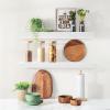 imageSorbus Wood Floating Shelves for Wall  16 Solid Wood Wall Shelves for Bathroom Decor Books Bedroom ampamp Living Room  Set of 2 Walnut Wall Mounted Kitchen Shelves  Durable Solid PineWhite