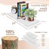 imageSorbus Wood Floating Shelves for Wall  16 Solid Wood Wall Shelves for Bathroom Decor Books Bedroom ampamp Living Room  Set of 2 Walnut Wall Mounted Kitchen Shelves  Durable Solid PineWhite