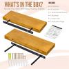 imageSorbus Wood Floating Shelves for Wall  16 Solid Wood Wall Shelves for Bathroom Decor Books Bedroom ampamp Living Room  Set of 2 Walnut Wall Mounted Kitchen Shelves  Durable Solid PineMaple Wood