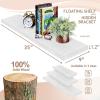 imageSorbus Wood Floating Shelves for Wall  16 Solid Wood Wall Shelves for Bathroom Decor Books Bedroom ampamp Living Room  Set of 2 Walnut Wall Mounted Kitchen Shelves  Durable Solid PineWhite
