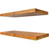 imageSorbus Wood Floating Shelves for Wall  16 Solid Wood Wall Shelves for Bathroom Decor Books Bedroom ampamp Living Room  Set of 2 Walnut Wall Mounted Kitchen Shelves  Durable Solid PineMaple Wood