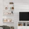 imageSorbus Wood Floating Shelves for Wall  16 Solid Wood Wall Shelves for Bathroom Decor Books Bedroom ampamp Living Room  Set of 2 Walnut Wall Mounted Kitchen Shelves  Durable Solid PineWhite