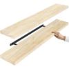 imageSorbus Wood Floating Shelves for Wall  16 Solid Wood Wall Shelves for Bathroom Decor Books Bedroom ampamp Living Room  Set of 2 Walnut Wall Mounted Kitchen Shelves  Durable Solid PineNatural