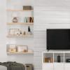 imageSorbus Wood Floating Shelves for Wall  16 Solid Wood Wall Shelves for Bathroom Decor Books Bedroom ampamp Living Room  Set of 2 Walnut Wall Mounted Kitchen Shelves  Durable Solid PineNatural