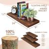 imageSorbus Wood Floating Shelves for Wall  16 Solid Wood Wall Shelves for Bathroom Decor Books Bedroom ampamp Living Room  Set of 2 Walnut Wall Mounted Kitchen Shelves  Durable Solid PineWalnut