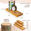 imageSorbus Wood Floating Shelves for Wall  16 Solid Wood Wall Shelves for Bathroom Decor Books Bedroom ampamp Living Room  Set of 2 Walnut Wall Mounted Kitchen Shelves  Durable Solid PineMaple Wood