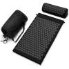 imageSivan Health and Fitness Acupressure Mat and Pillow Set  Grounding Mat for Stress Back ampamp Neck Pain  Acupuncture Point Massage Mat for Muscle Relaxation Sciatica ampamp Meditation  Includes Carry BagBlackBlack