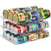 imageSorbus 3Tier Can Organizer for Pantry  Stackable Can Storage Organizer for Kitchen Cabinet Can Rack Organizer for Pantry Shelf Canned Food Dispenser with Rolling Design Adjustable 2 or 3 Tiers