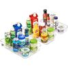 imageSorbus Fridge Organizer on Wheels  Rolling Fridge Organizers and Storage Clear Design with Dividers ampamp Handles for Kitchen Organization and Storage Flat TopFlat Top
