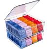 imageSorbus Tea Bag Organizer Stackable Tea Bag Storage Organizer with 12 Compartments and Hinged Lid Plastic Tea Bag Holder for Kitchen Organizers2 Pack