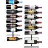 imageSorbus Wall Mount Wine Rack Holds 27 Bottles  Wine Rack Wall Mounted for Wine Bottles Liquor Champagne Black Metal Wine Bottle Holder for Home Bar Wine Kitchen Storage2 Pack