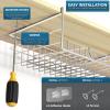 imageSorbus Under Cabinet Can Organizer Hanging Basket Pantry Under shelf basket for Canned Goods Fruits and Kitchen Storage  Rolling Can Dispenser Rack wire shelf for Kitchen Pantry OrganizationSilver