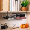 imageSorbus Under Cabinet Can Organizer Hanging Basket Pantry Under shelf basket for Canned Goods Fruits and Kitchen Storage  Rolling Can Dispenser Rack wire shelf for Kitchen Pantry OrganizationSilver