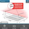 imageSorbus Under Cabinet Can Organizer Hanging Basket Pantry Under shelf basket for Canned Goods Fruits and Kitchen Storage  Rolling Can Dispenser Rack wire shelf for Kitchen Pantry OrganizationSilver