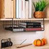imageSorbus Under Cabinet Can Organizer Hanging Basket Pantry Under shelf basket for Canned Goods Fruits and Kitchen Storage  Rolling Can Dispenser Rack wire shelf for Kitchen Pantry OrganizationBlack