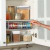 imageSorbus Under Cabinet Can Organizer Hanging Basket Pantry Under shelf basket for Canned Goods Fruits and Kitchen Storage  Rolling Can Dispenser Rack wire shelf for Kitchen Pantry OrganizationSilver