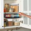 imageSorbus Under Cabinet Can Organizer Hanging Basket Pantry Under shelf basket for Canned Goods Fruits and Kitchen Storage  Rolling Can Dispenser Rack wire shelf for Kitchen Pantry OrganizationBlack