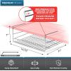 imageSorbus Under Cabinet Can Organizer Hanging Basket Pantry Under shelf basket for Canned Goods Fruits and Kitchen Storage  Rolling Can Dispenser Rack wire shelf for Kitchen Pantry OrganizationSilver
