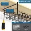 imageSorbus Under Cabinet Can Organizer Hanging Basket Pantry Under shelf basket for Canned Goods Fruits and Kitchen Storage  Rolling Can Dispenser Rack wire shelf for Kitchen Pantry OrganizationBlack