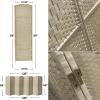 imageSorbus 8 Panel Room Divider 6 ft Tall  Privacy Screen Extra Wide Double Hinged Panels Diamond DoubleWeaved Partition Room Dividers and Folding Privacy Screens Wall Divider for Room SeparationBeige