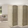 imageSorbus 8 Panel Room Divider 6 ft Tall  Privacy Screen Extra Wide Double Hinged Panels Diamond DoubleWeaved Partition Room Dividers and Folding Privacy Screens Wall Divider for Room SeparationBeige