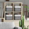 imageSorbus Fabric Storage Bins for Shelves  15 Inch Sturdy Collapsible Storage Bins with 2 Handles Foldable Baskets for Organizing Home Closets Shelf Toys Clothes Large Decorative Storage BasketsGreyWhite