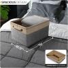 imageSorbus Fabric Storage Bins for Shelves  15 Inch Sturdy Collapsible Storage Bins with 2 Handles Foldable Baskets for Organizing Home Closets Shelf Toys Clothes Large Decorative Storage BasketsGrey