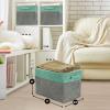 imageSorbus Fabric Storage Bins for Shelves  15 Inch Sturdy Collapsible Storage Bins with 2 Handles Foldable Baskets for Organizing Home Closets Shelf Toys Clothes Large Decorative Storage BasketsTeal