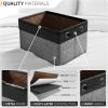 imageSorbus Fabric Storage Bins for Shelves  15 Inch Sturdy Collapsible Storage Bins with 2 Handles Foldable Baskets for Organizing Home Closets Shelf Toys Clothes Large Decorative Storage BasketsBlack