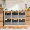 imageSorbus Fabric Storage Bins for Shelves  15 Inch Sturdy Collapsible Storage Bins with 2 Handles Foldable Baskets for Organizing Home Closets Shelf Toys Clothes Large Decorative Storage BasketsBlack