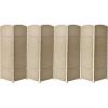 imageSorbus 8 Panel Room Divider 6 ft Tall  Privacy Screen Extra Wide Double Hinged Panels Diamond DoubleWeaved Partition Room Dividers and Folding Privacy Screens Wall Divider for Room SeparationBeige