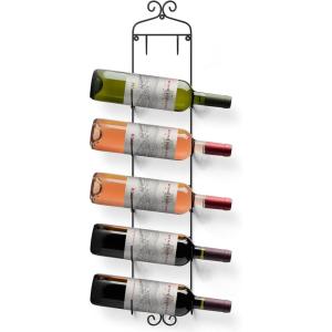 imageSorbus Wine Rack Wall Mounted  Display Wine Bottles Champagne Towels in Metal Wall Mount Wine Rack  6 Level Wall Wine Rack Towel Holder for Organizing Kitchens Dining Room Home Bar Bath Towels