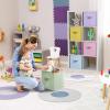 imageSorbus Fabric Storage Cubes  8 Foldable Storage Bins for Organizing Pantry Cubbies Toy Box  Clothes Storage ampamp Closet Organizer  11 Inch Collapsible Cube Baskets for Shelves with HandlePastel