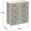 imageSorbus Dresser with 8 Drawers  Furniture Storage Chest Tower Unit for Bedroom Hallway Closet Office Organization  Steel Frame Wood Top Easy Pull Fabric Bins 8 Drawer Beige