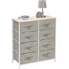 imageSorbus Dresser with 8 Drawers  Furniture Storage Chest Tower Unit for Bedroom Hallway Closet Office Organization  Steel Frame Wood Top Easy Pull Fabric Bins 8 Drawer Beige