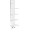 imageSorbus 5 Tier Wall Shelf Unit with Hooks Vertical Column Utility Shelving for Home Decor and Storage Organizer WallMounted Floating Shelves for Bathroom Storage Bedroom 2 PackWhite