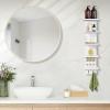 imageSorbus 5 Tier Wall Shelf Unit with Hooks Vertical Column Utility Shelving for Home Decor and Storage Organizer WallMounted Floating Shelves for Bathroom Storage Bedroom 2 PackWhite