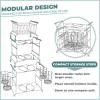 imageSorbus Buffet Caddy  7Piece Stackable Set Includes Plate Napkin and Silverware Holder 3Tier Detachable Tabletop Organizer Ideal for Kitchen Dining Entertaining Parties Thanksgiving SilverSilver