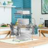 imageSorbus Buffet Caddy  7Piece Stackable Set Includes Plate Napkin and Silverware Holder 3Tier Detachable Tabletop Organizer Ideal for Kitchen Dining Entertaining Parties Thanksgiving SilverSilver