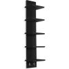 imageSorbus 5 Tier Wall Shelf Unit with Hooks Vertical Column Utility Shelving for Home Decor and Storage Organizer WallMounted Floating Shelves for Bathroom Storage Bedroom 2 PackBlack