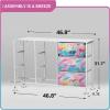 imageSorbus Kids Dresser with 9 Drawers  Storage Unit Organizer Chest for Clothes  Bedroom Kids Room Nursery ampamp ClosetWatercolor