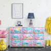 imageSorbus Kids Dresser with 9 Drawers  Storage Unit Organizer Chest for Clothes  Bedroom Kids Room Nursery ampamp ClosetWatercolor