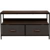 imageSorbus TV Stand Dresser with 2 Drawers  Television Riser Chest with Storage  Bedroom Living Room Closet ampamp Dorm FurnitureBrown